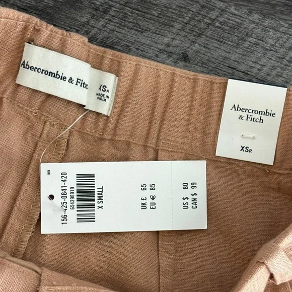 Abercrombie NEW Linen-Blend Sloane Wide Leg Pants Womens XS Reg Quiet Luxury - Picture 7 of 9